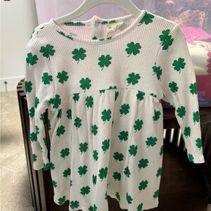 Spearmint Love Baby Green Clover Toddle Dress